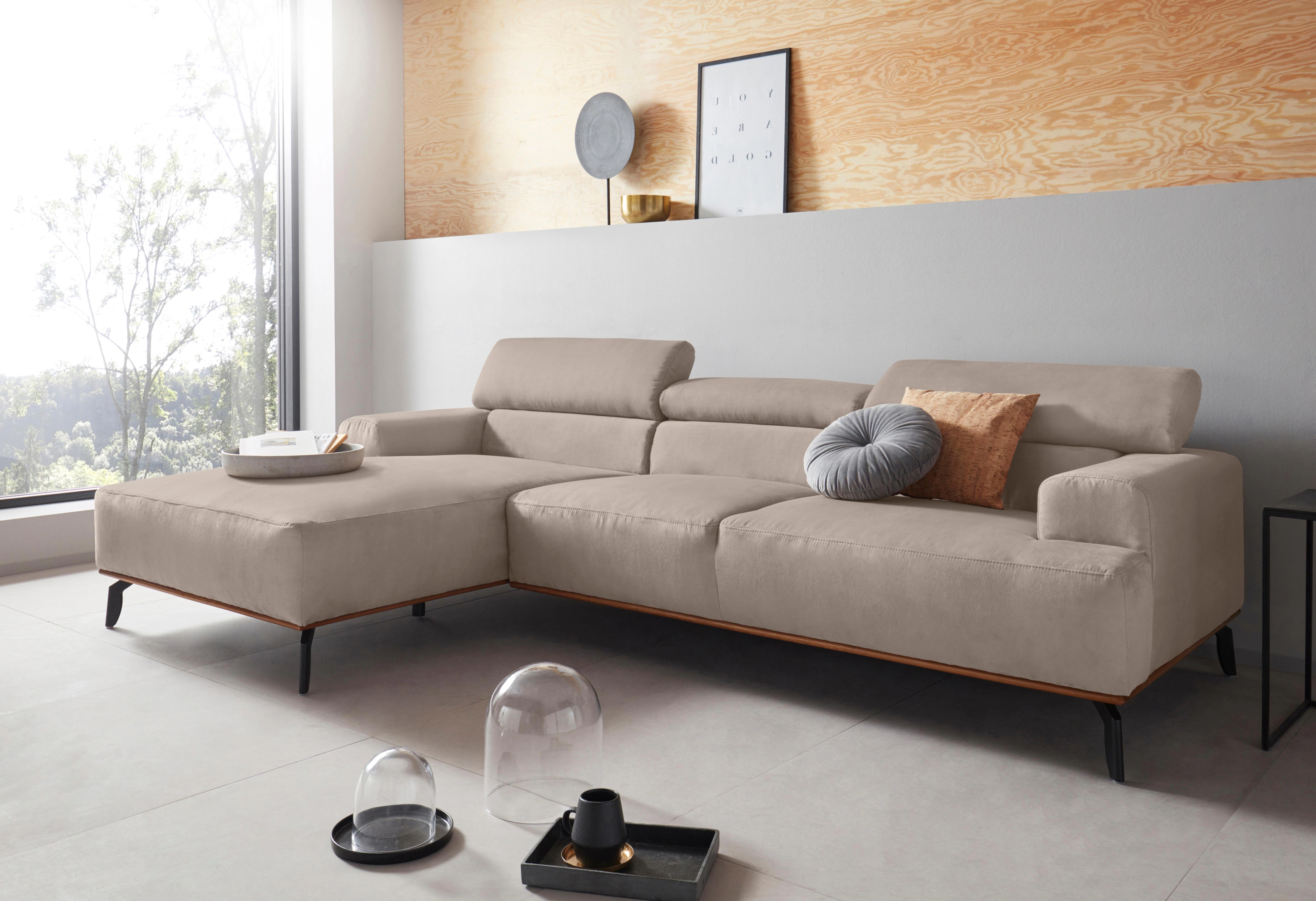 Places of Style Ecksofa "Carlo L-Form", Kopfteilverstellung günstig online kaufen