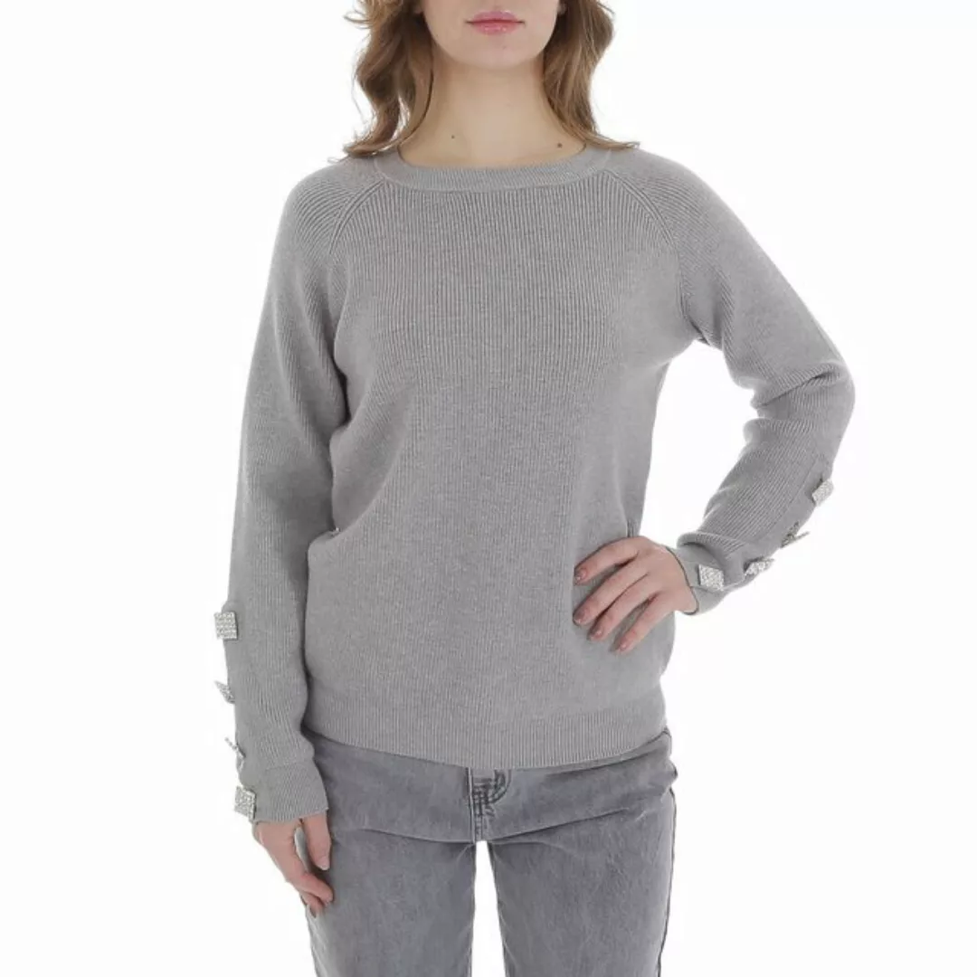 Ital-Design Strickpullover Damen Freizeit (88578872) Strass Stretch Strickp günstig online kaufen