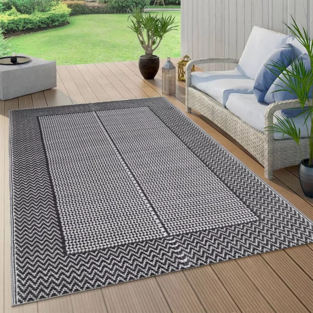 Vidaxl Outdoor-teppich Schwarz 140x200 Cm Pp günstig online kaufen