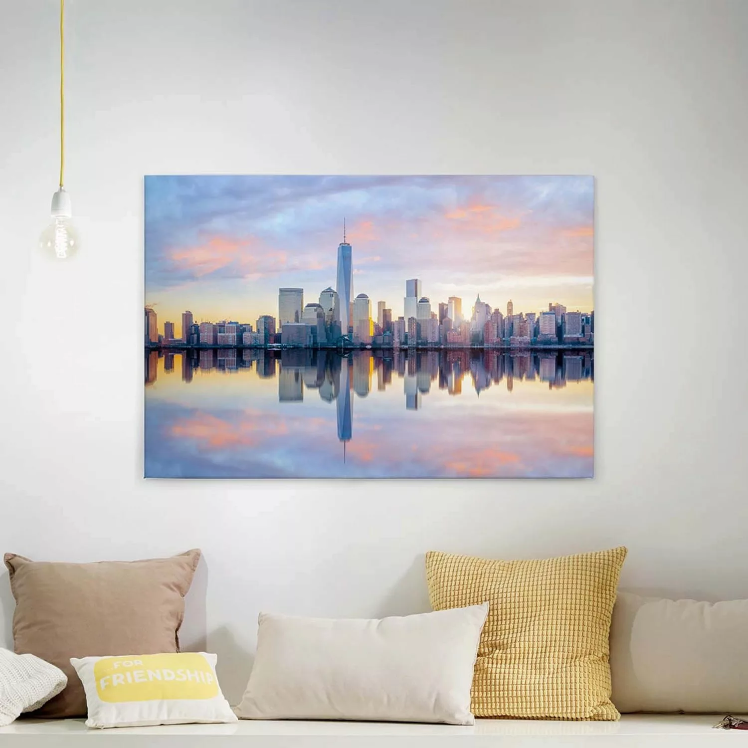 A.S. Création Leinwandbild "Skyline NY", New York, (1 St.), Skyline Bild Ke günstig online kaufen