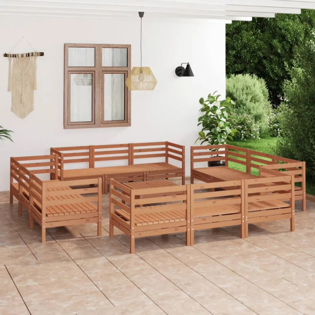 13-tlg. Garten-lounge-set Honigbraun Massivholz Kiefer günstig online kaufen