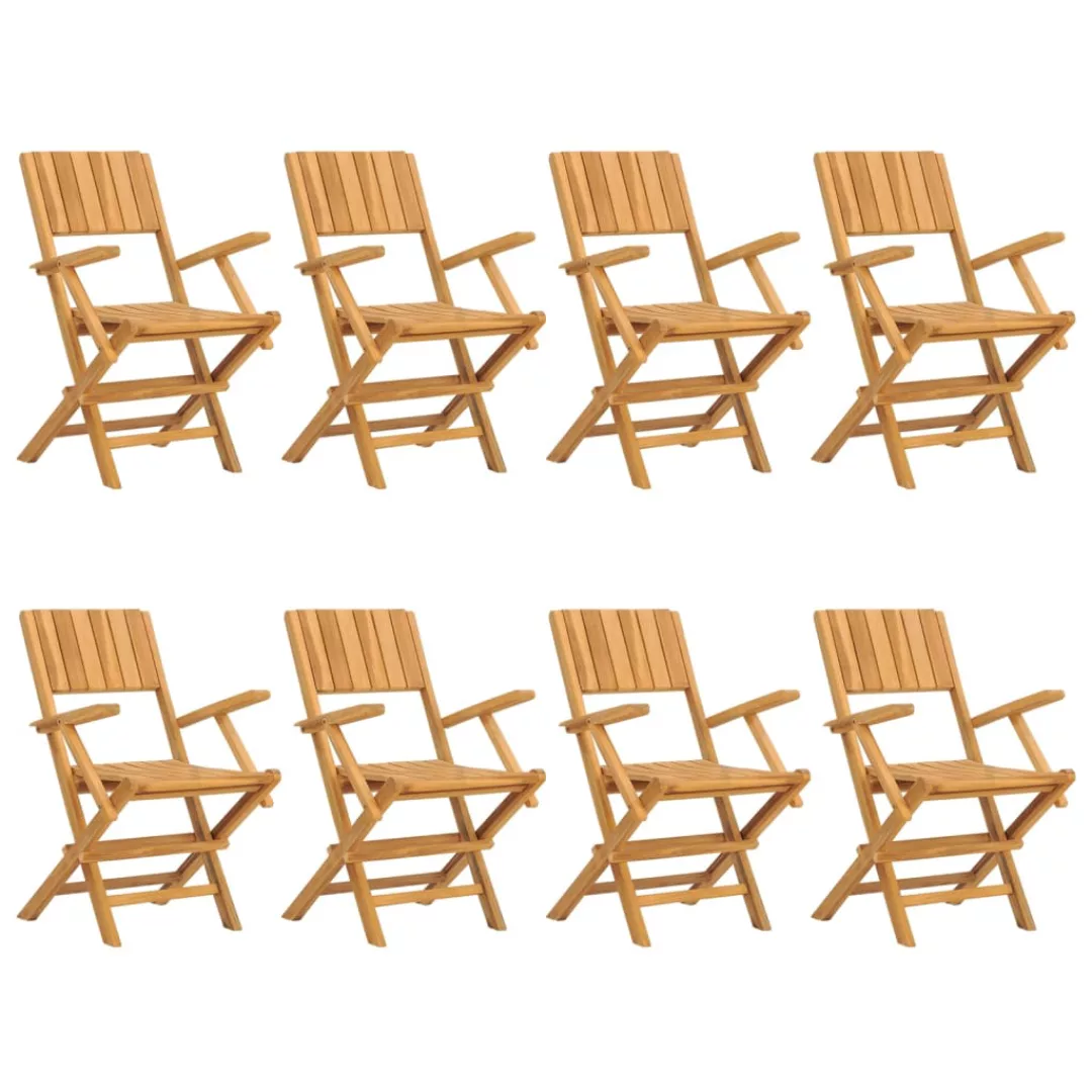 Vidaxl Gartenstühle 8 Stk. Klappbar 55x61x90 Cm Massivholz Teak günstig online kaufen