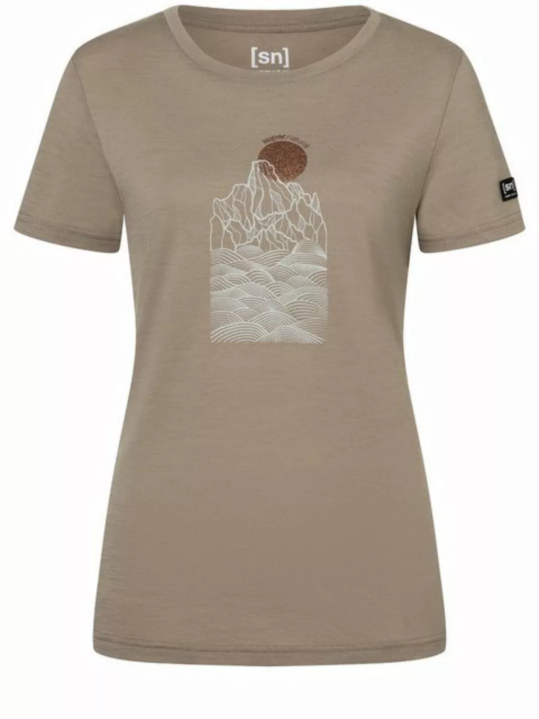 SUPER.NATURAL T-Shirt für Damen, Merino PREIKESTOLEN CLIFFS Berg Motiv, cas günstig online kaufen