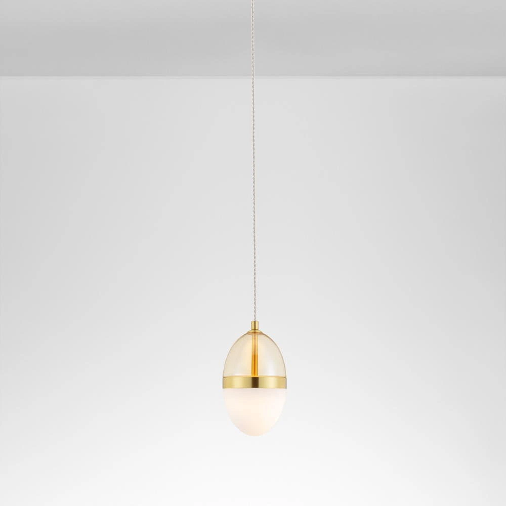 LED Pendelleuchte Egna in Gold und Weiß 13W 1447lm günstig online kaufen