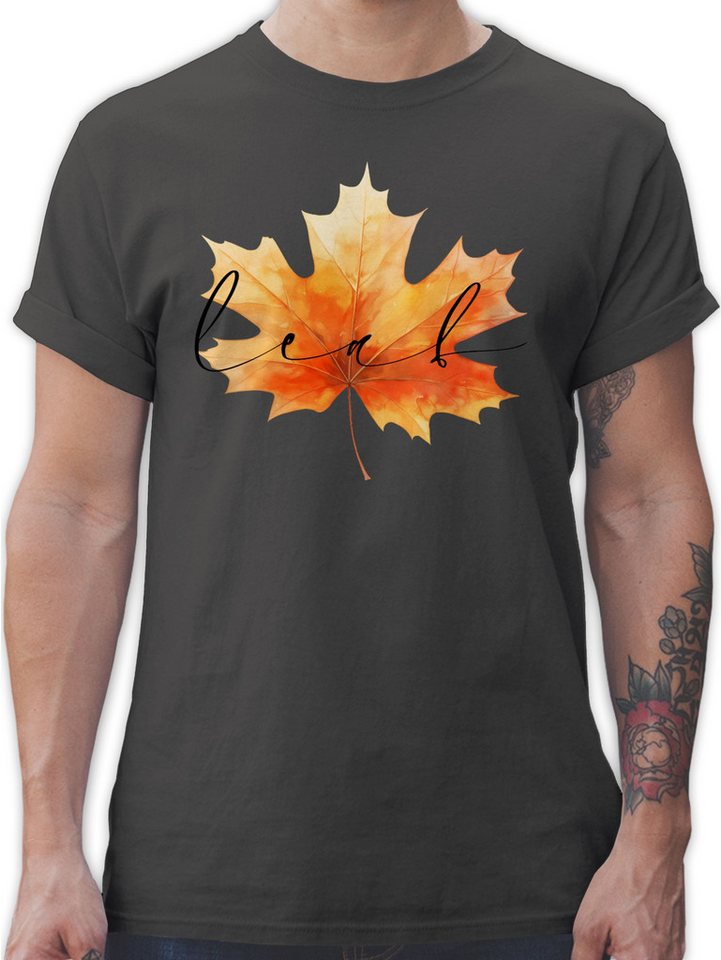 Shirtracer T-Shirt Herbstblatt, Herbstfarben, Herbstliches Blatt, Herbstmot günstig online kaufen