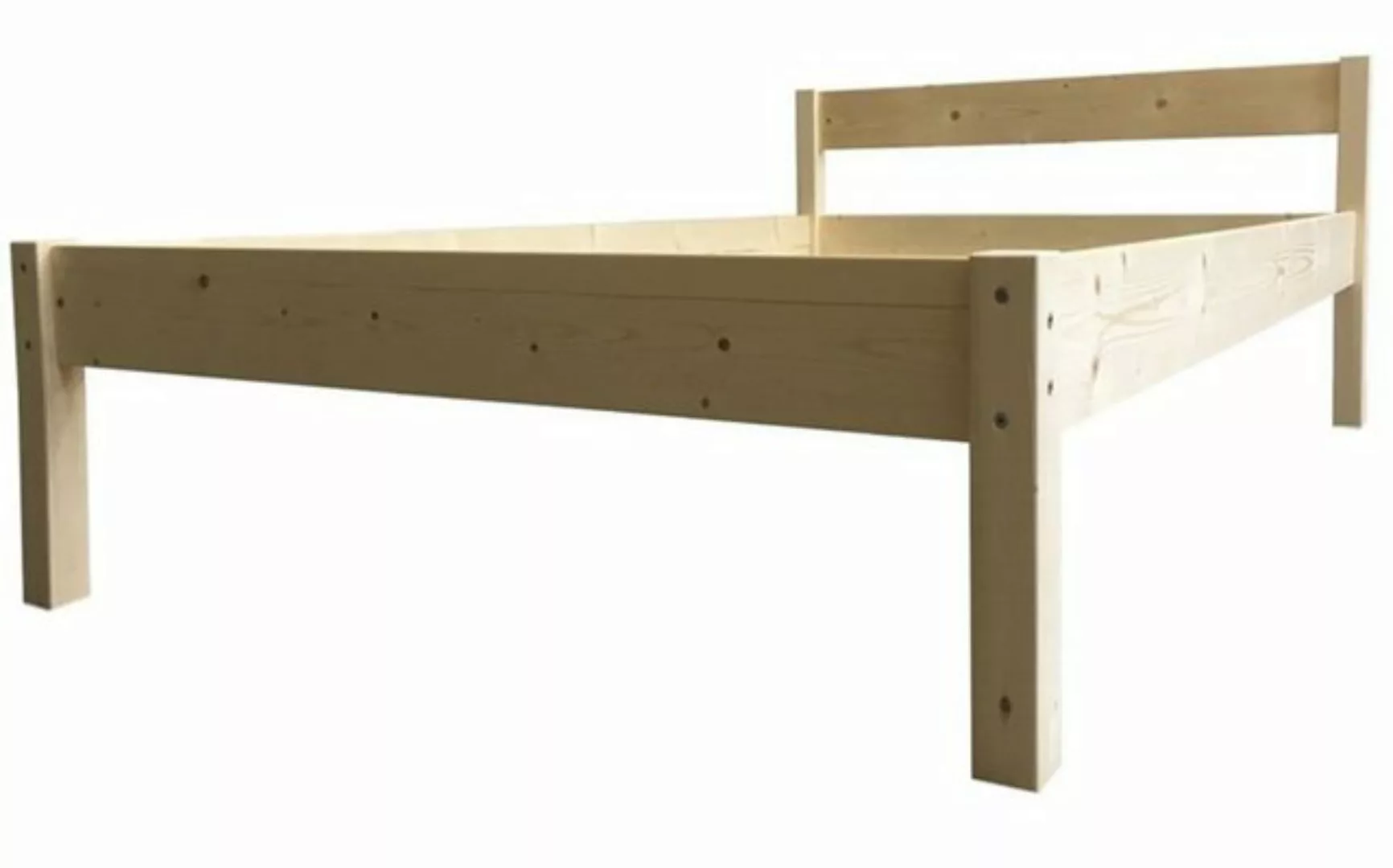 LIEGEWERK Massivholzbett Seniorenbett erhöhtes Bett Holz mit Kopfteil Holzb günstig online kaufen
