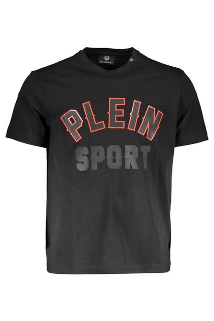 PLEIN SPORT T-Shirt Sportliches Herren-Kurzarmshirt Schwarz mit Print & günstig online kaufen