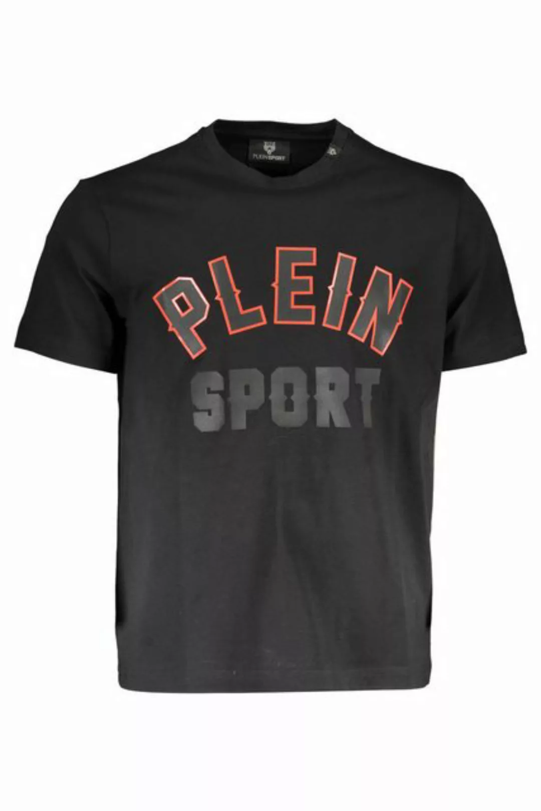 PLEIN SPORT T-Shirt Sportliches Herren-Kurzarmshirt Schwarz mit Print & günstig online kaufen