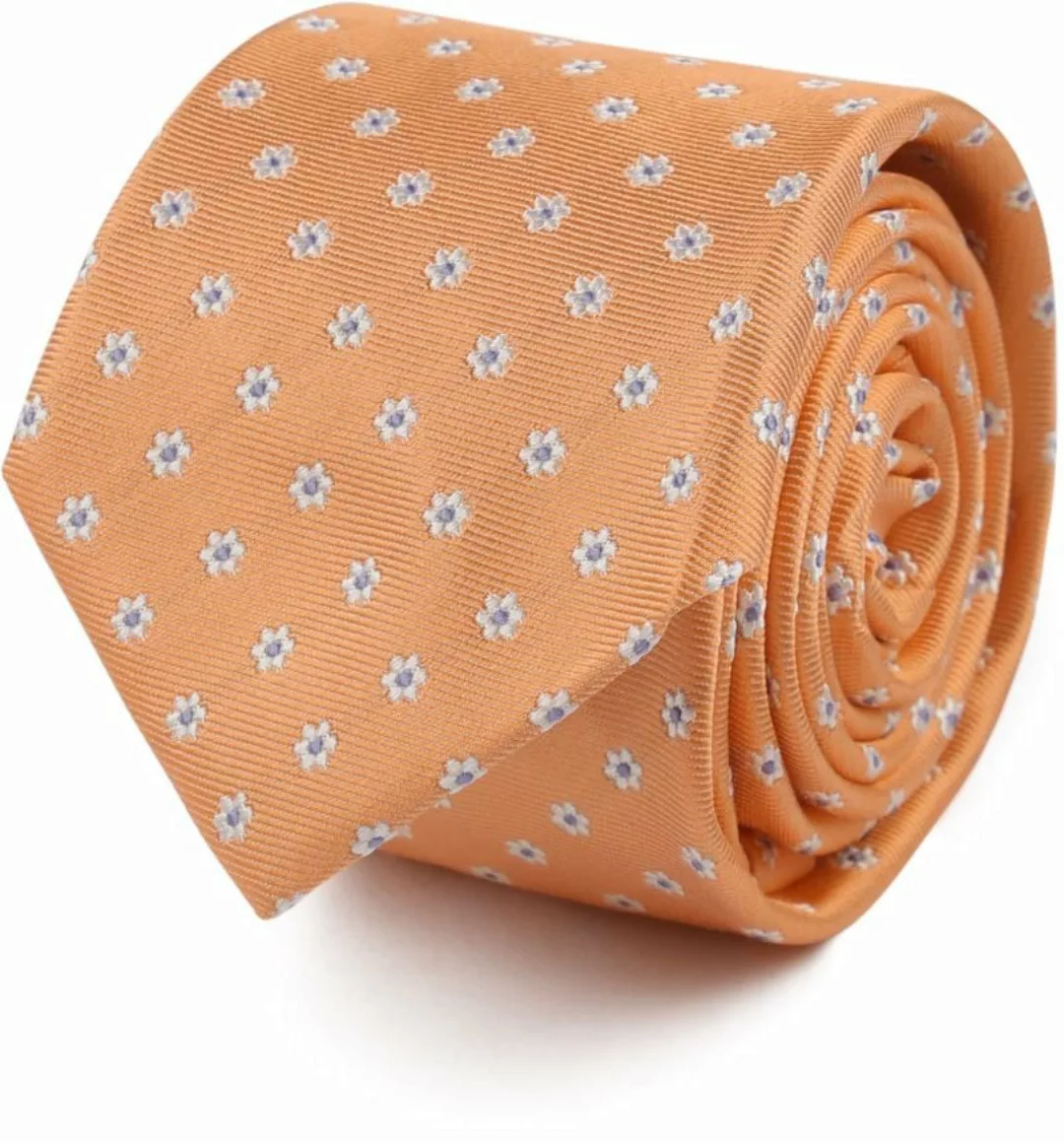 Suitable Krawatte Seide Mini Blumen Orange - günstig online kaufen