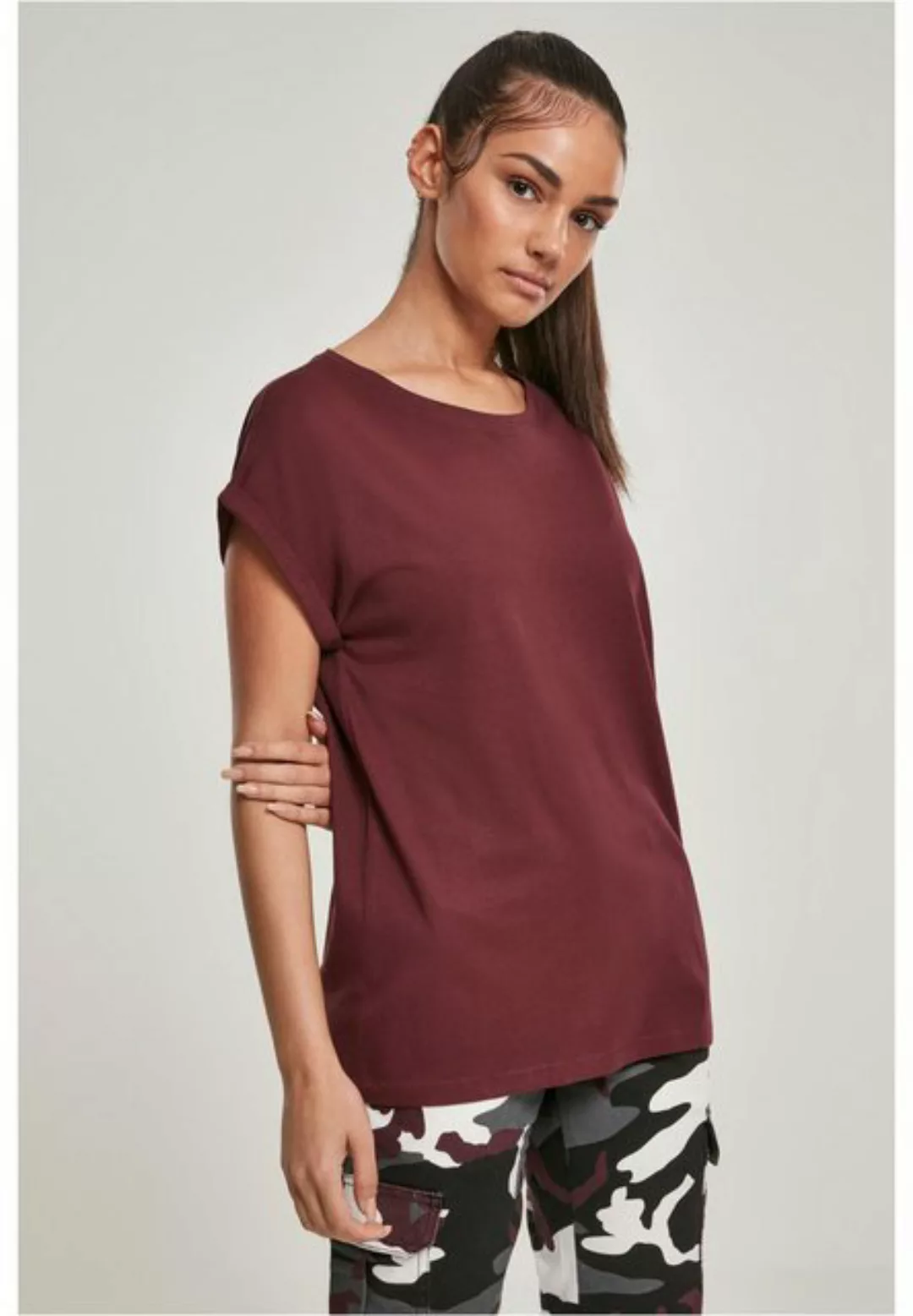 URBAN CLASSICS Kurzarmshirt "Urban Classics Damen Ladies Extended Shoulder günstig online kaufen