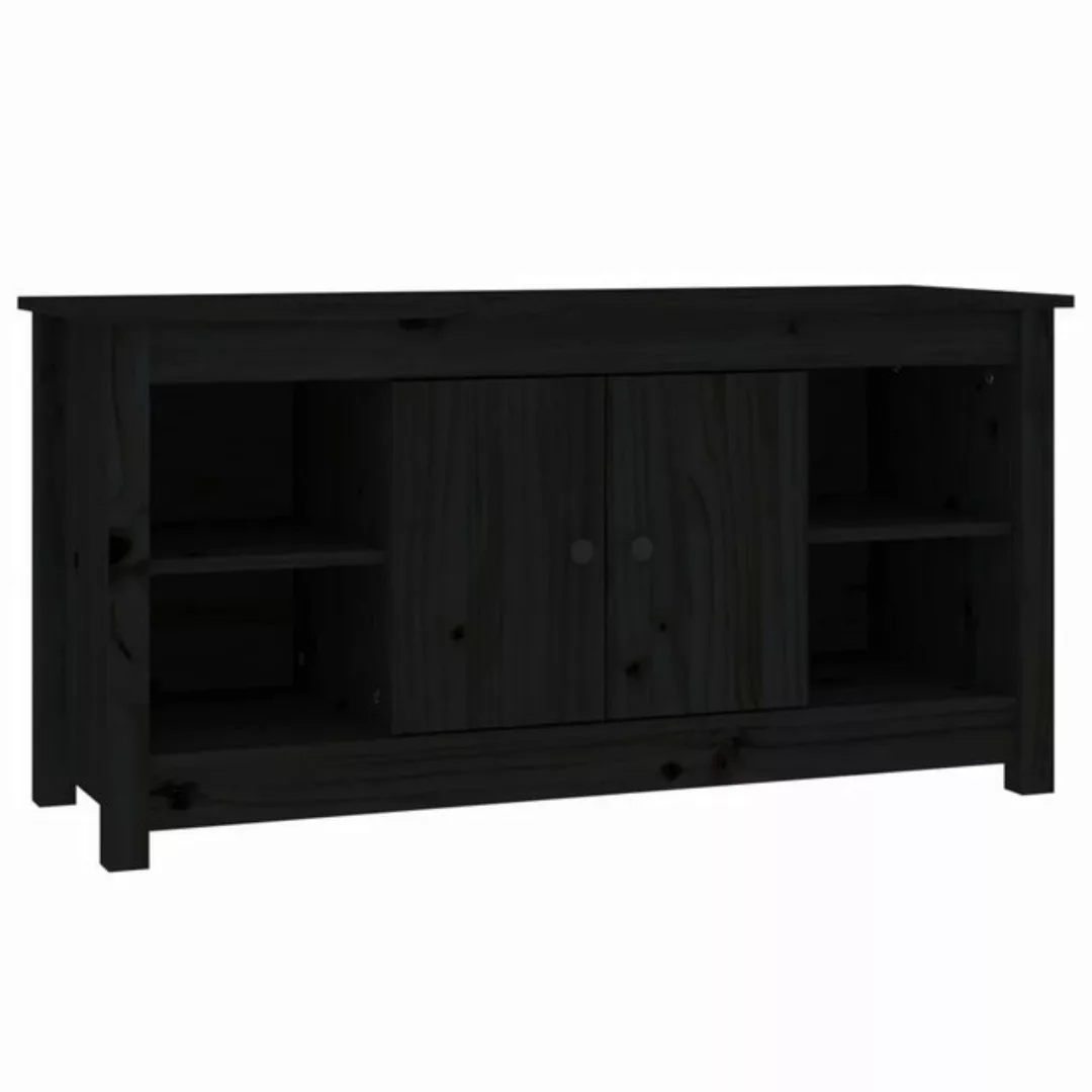 furnicato TV-Schrank Schwarz 103x36,5x52 cm Massivholz Kiefer (1-St) günstig online kaufen