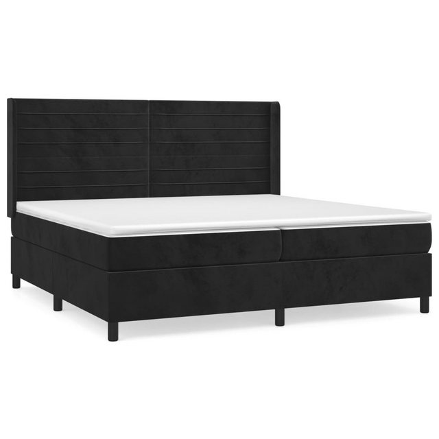 furnicato Bett Boxspringbett mit Matratze Schwarz 200x200 cm Samt (1-tlg) günstig online kaufen