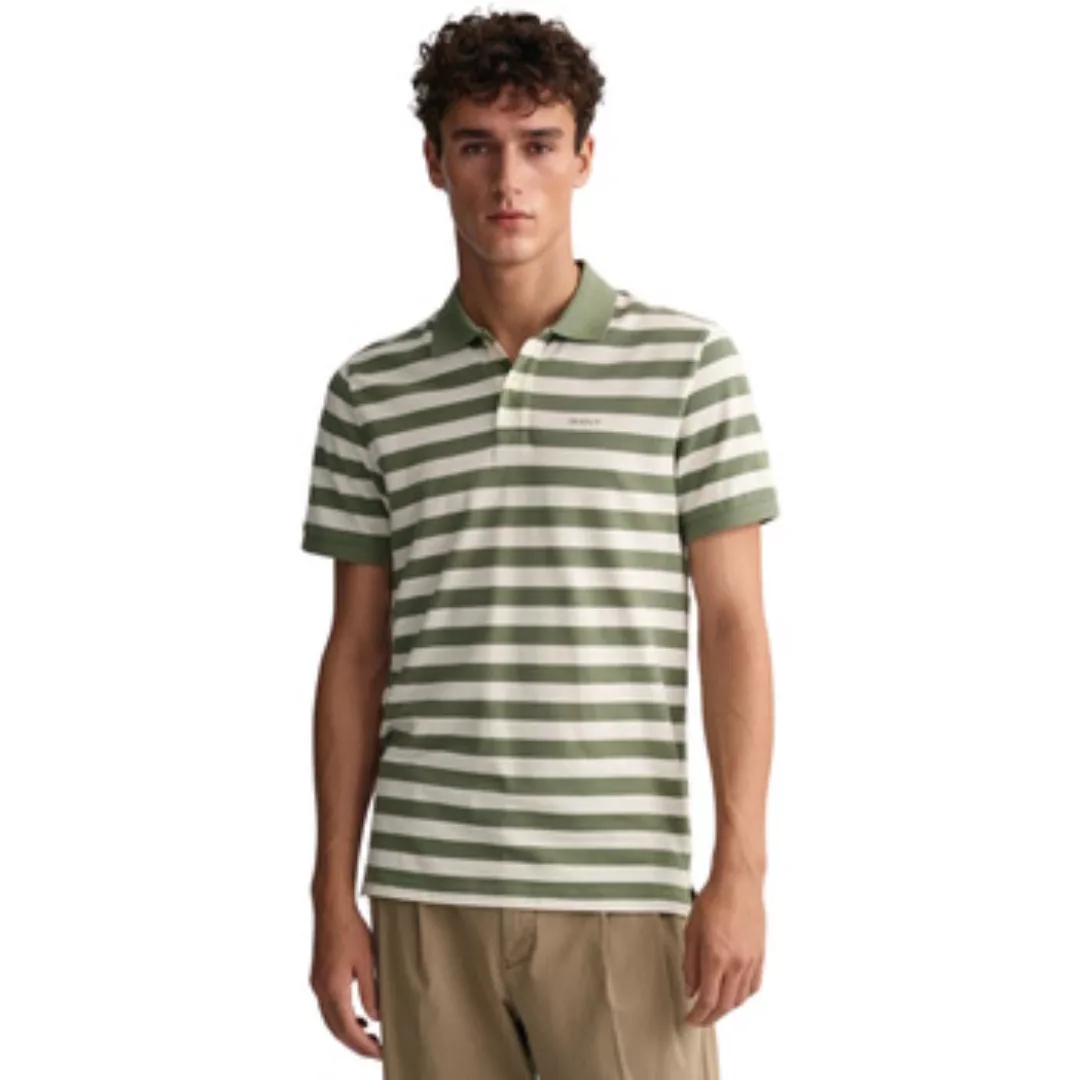 Gant  T-Shirts & Poloshirts Poloshirt Gestreiftes Pique Polo Kurzarmshirt günstig online kaufen