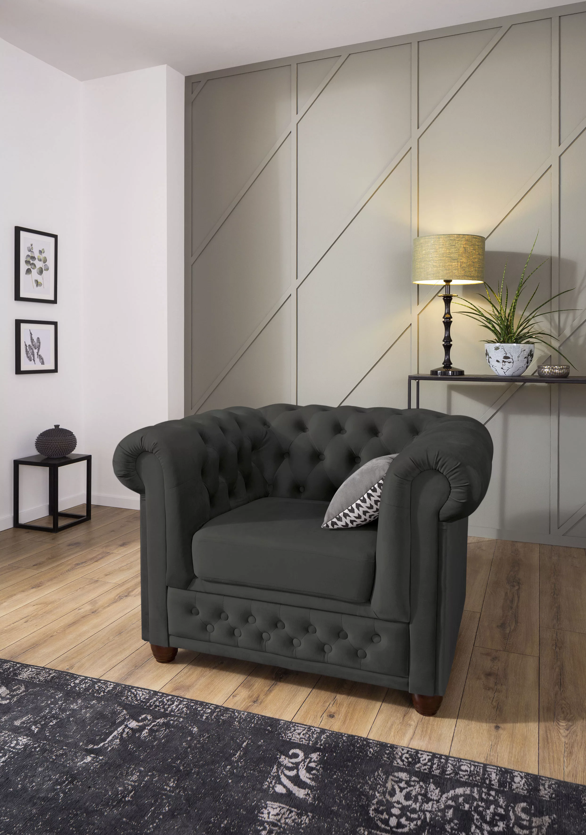 Home affaire Chesterfield-Sessel "New Castle Sessel", hochwertige Knopfheft günstig online kaufen