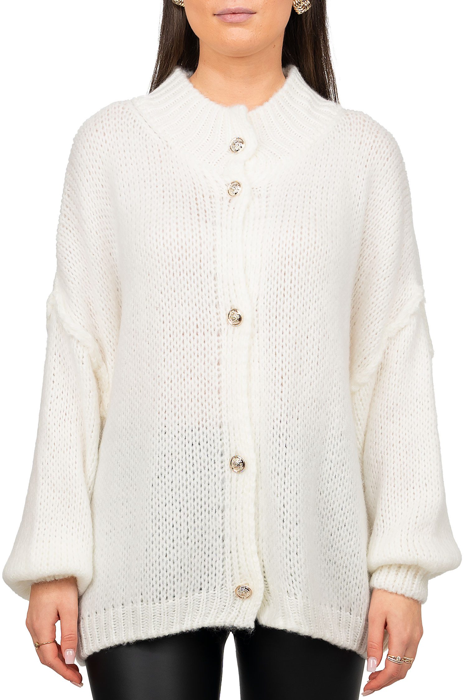 Reichstadt Strickjacke Damen Relaxed Fit Pullover günstig online kaufen