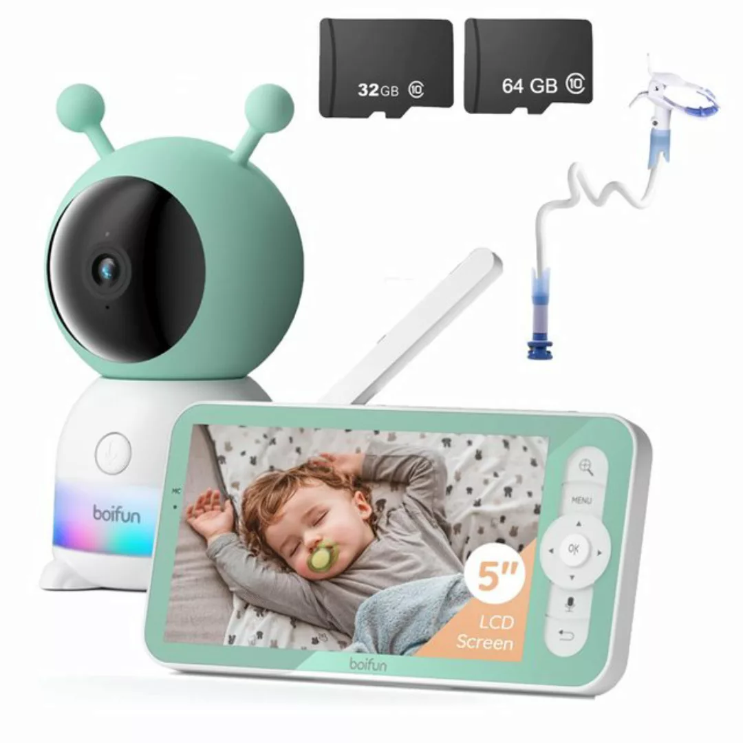 Boifun Babyphone Babyphone mit Kamera 2K/3MP 5 Zoll WLAN Video Babyfon mit günstig online kaufen