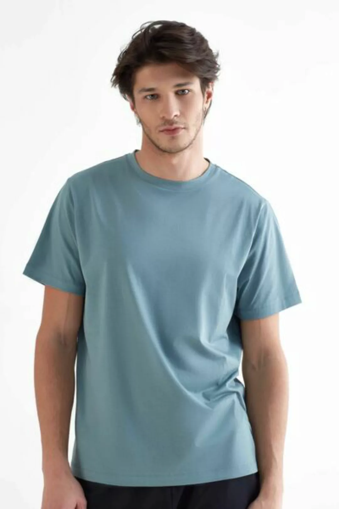 Herren Kurzarm Shirt Aus Bio-baumwolle Rundhalsausschnitt T-shirt 2100 günstig online kaufen