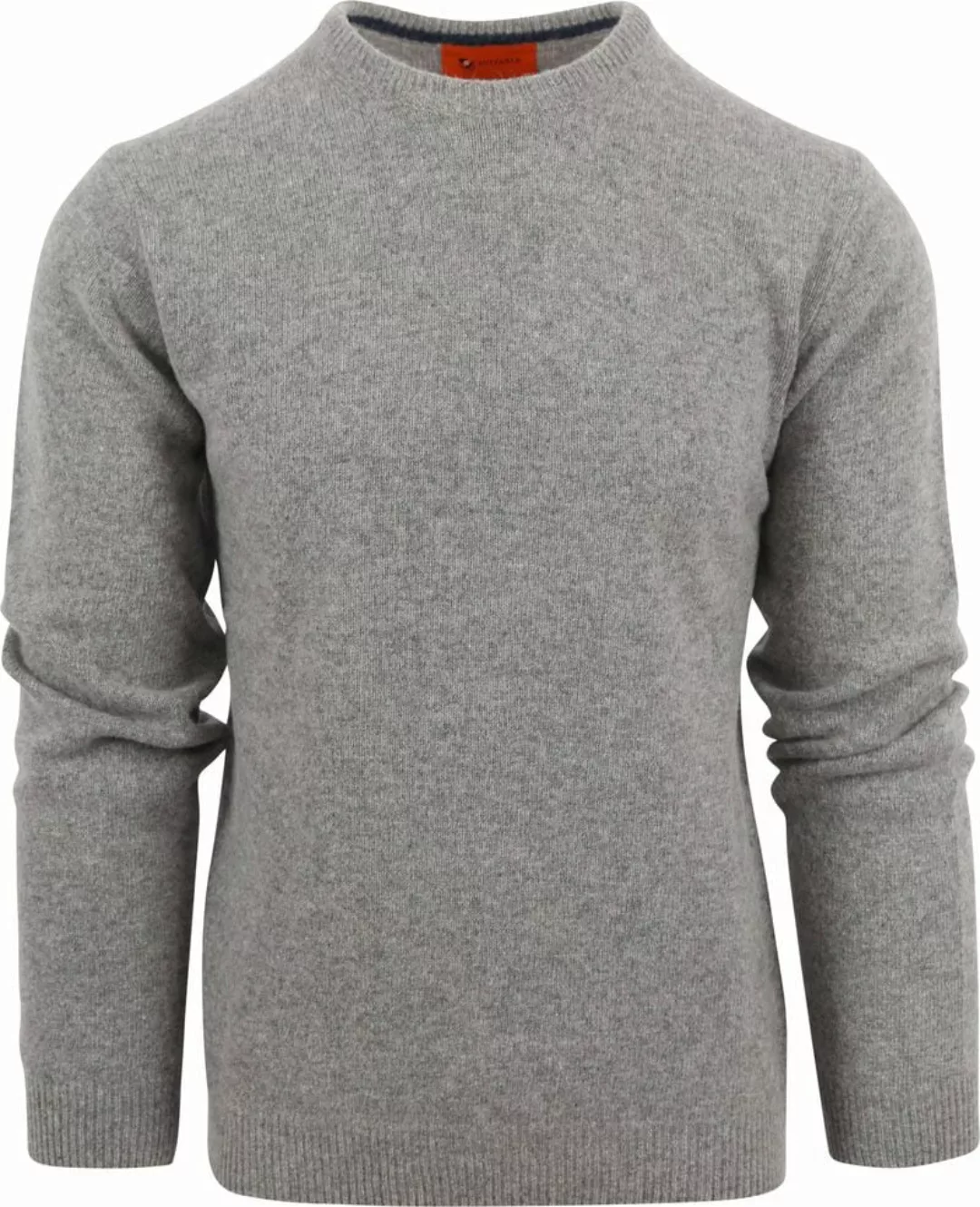 Suitable Lammwolle Pullover O-Ausschnitt Grau - Größe 3XL günstig online kaufen