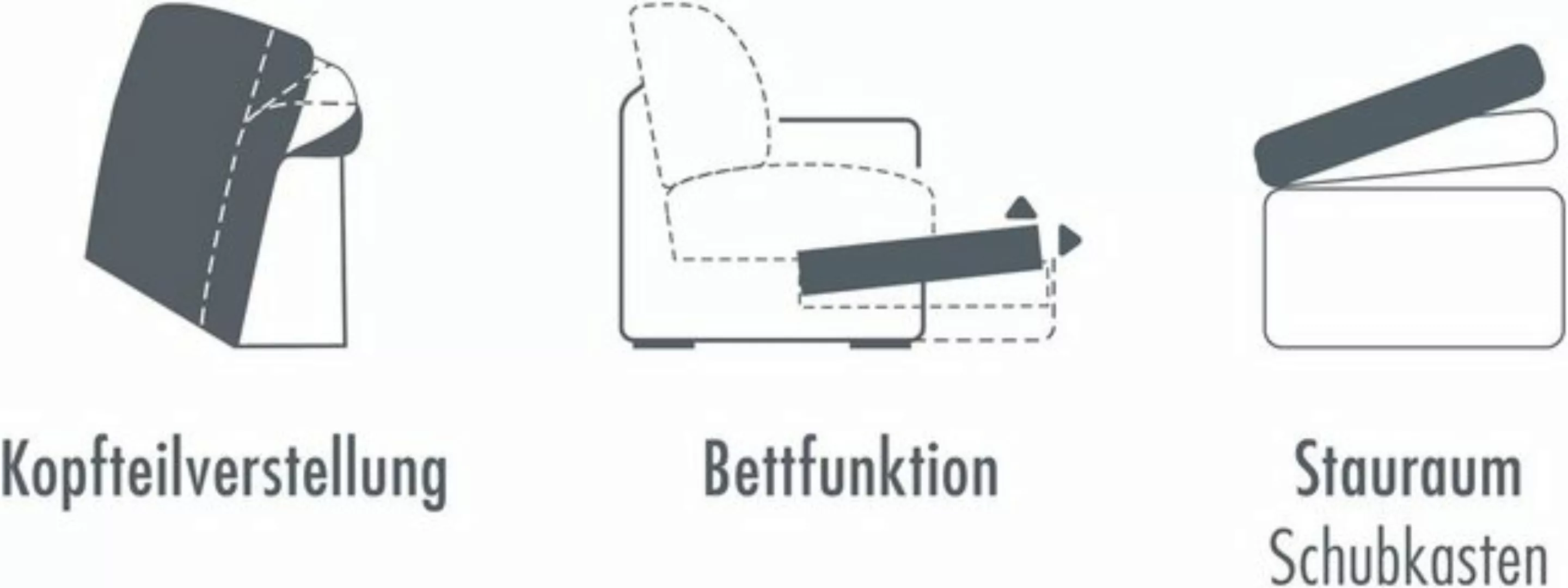 Die PlanBar Ecksofa MP-IN11010 L-Form, mit Kopfteilverstellung, optional Be günstig online kaufen