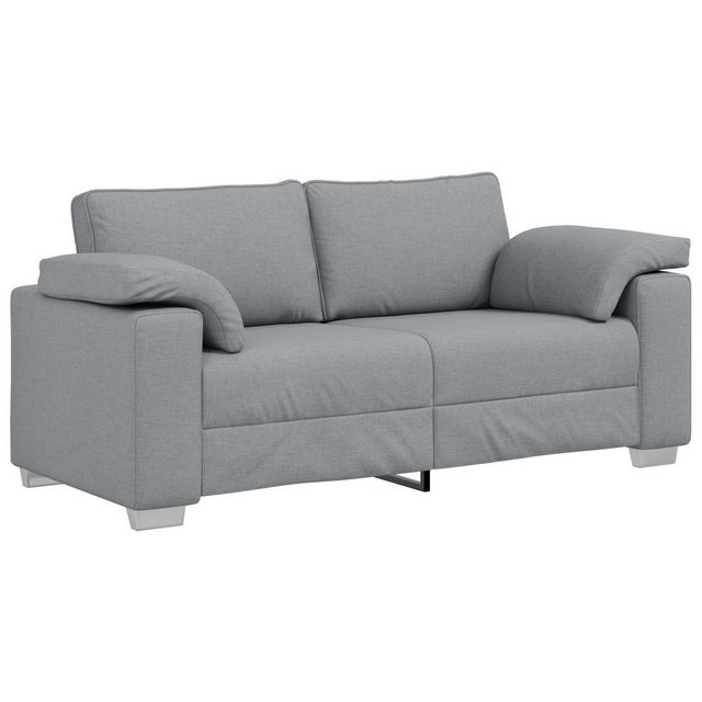 vidaXL Sofa Sofa Hellgrau Metall, Holz, Textilene, Schaumstoff 2,5-Sitzer, günstig online kaufen