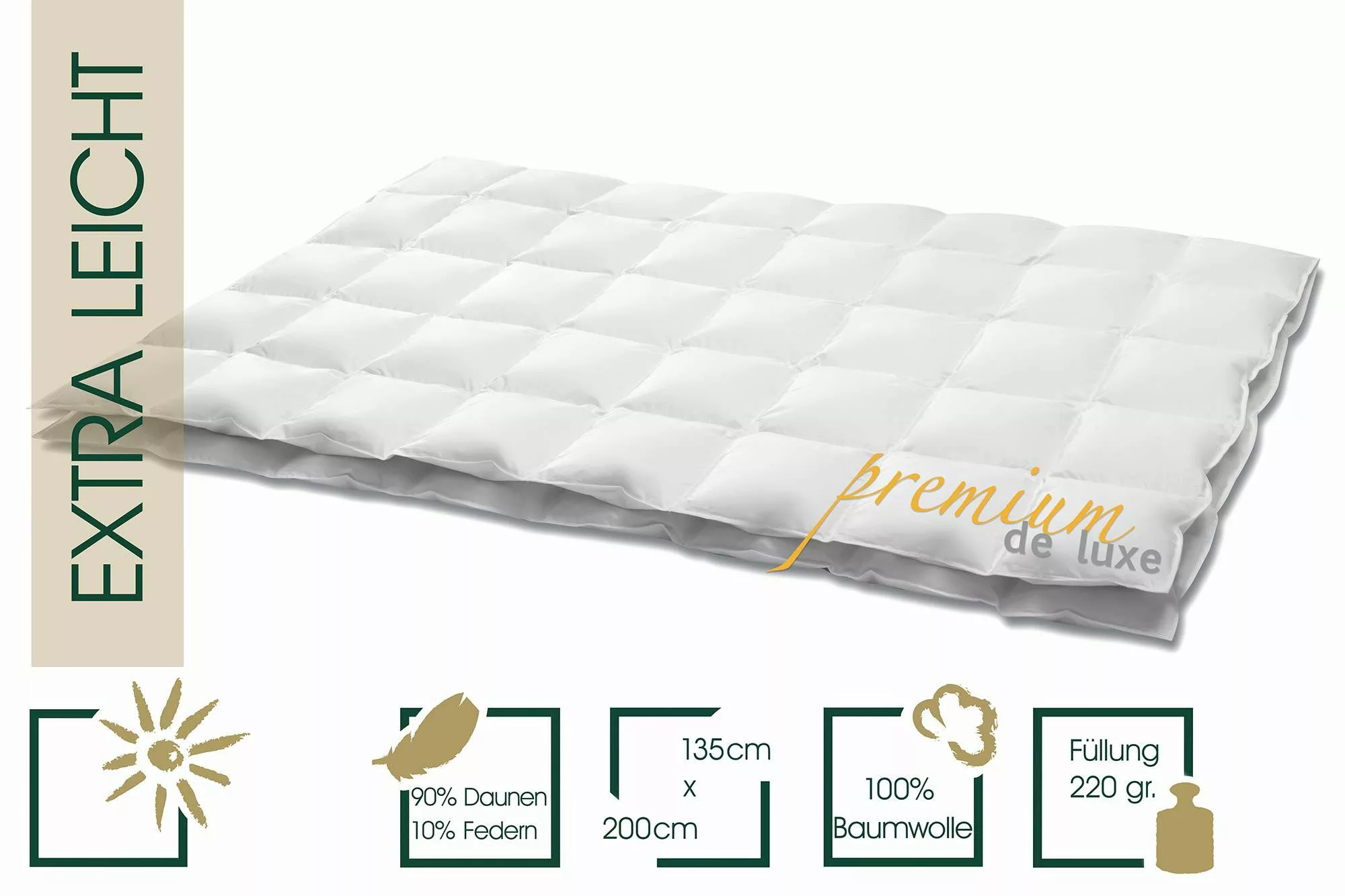 HANSKRUCHEN Daunenbettdecke Premium de Luxe, Füllung: günstig online kaufen