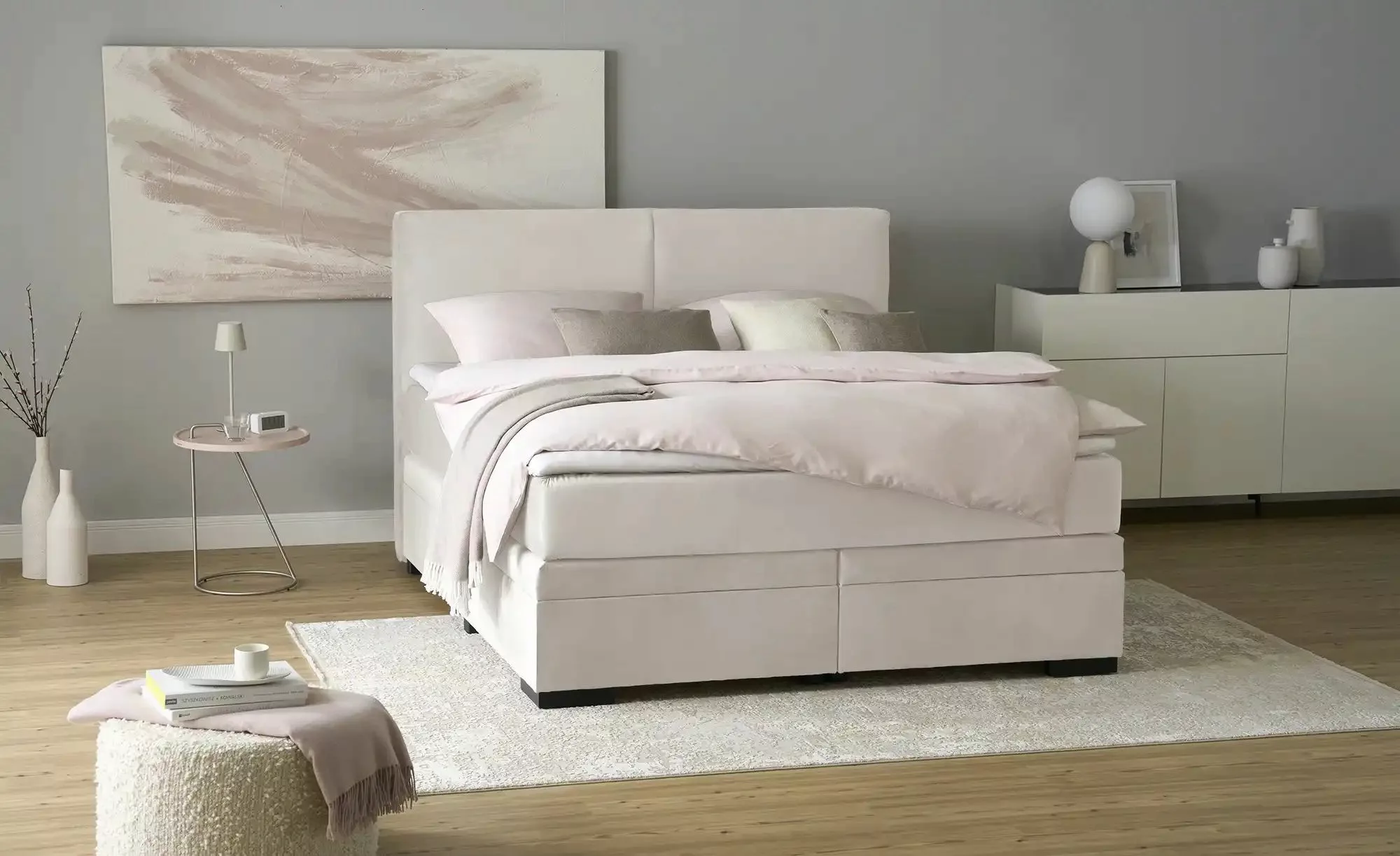 Boxi Boxspringbett mit Bettkasten Boxi Classic ¦ beige ¦ Maße (cm): B: 180 günstig online kaufen