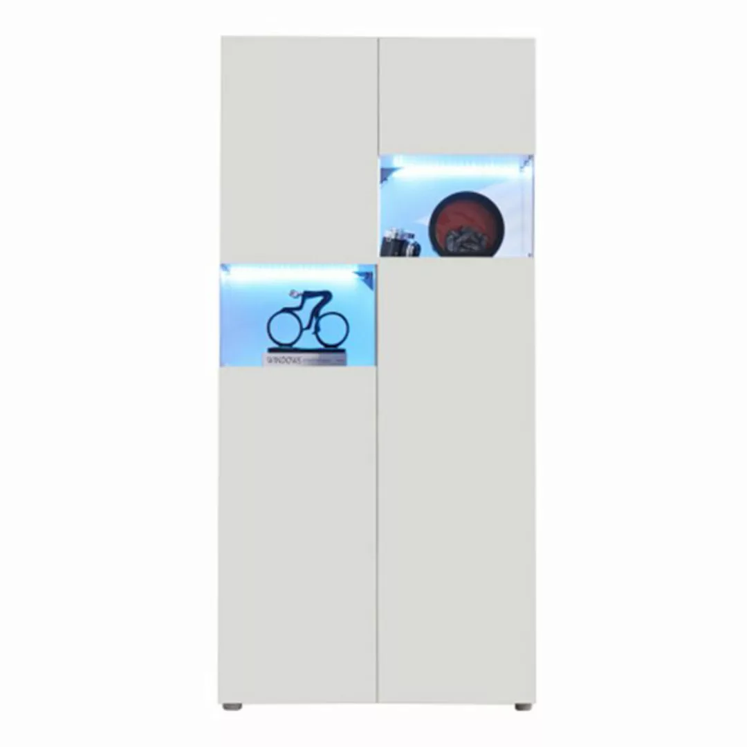 XDeer Vitrine Vitrine mit LED-Beleuchtung, Hochschrank mit transparentes, S günstig online kaufen