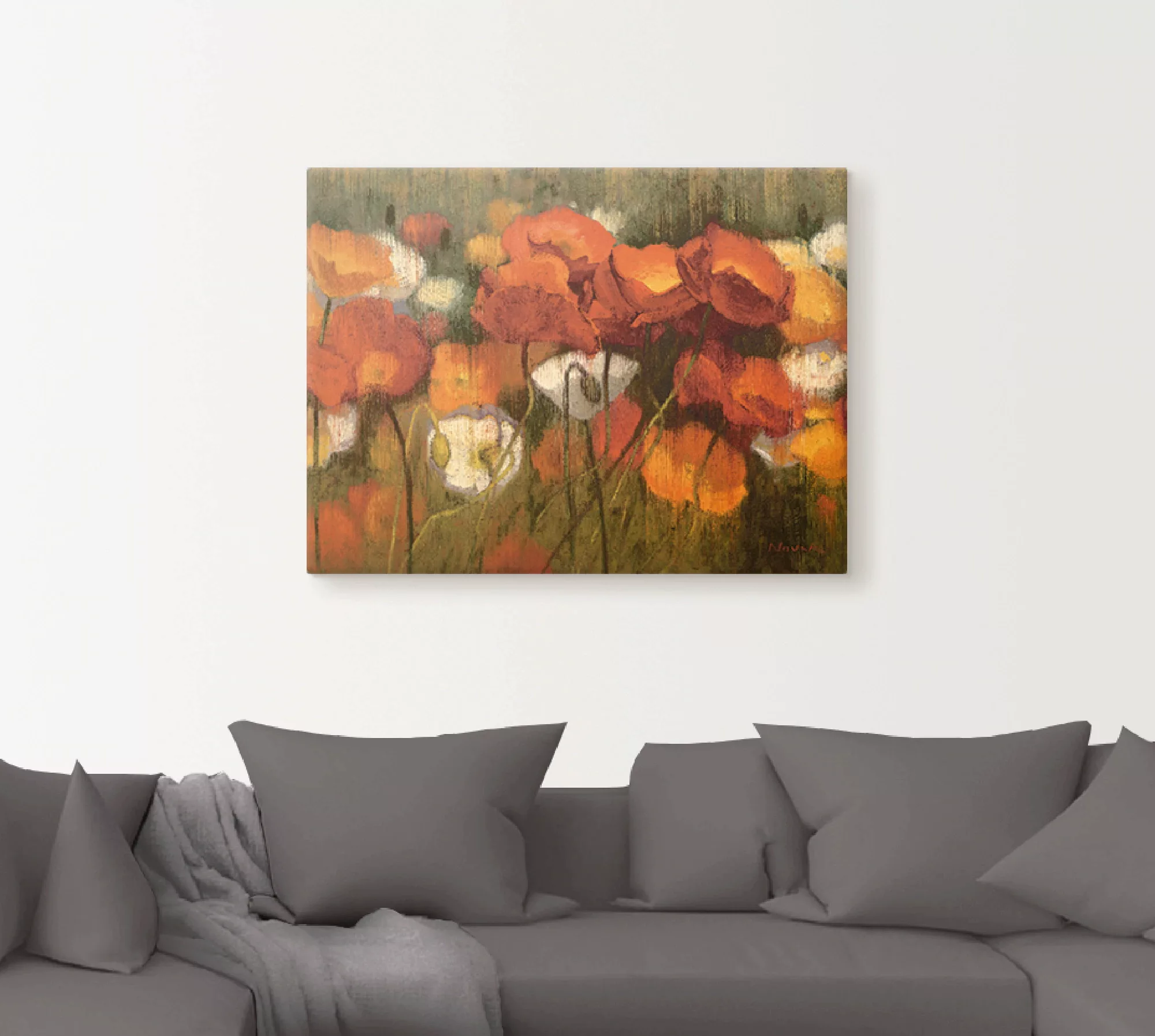 Artland Wandbild "Das starke Rot II", Blumenwiese, (1 St.) günstig online kaufen