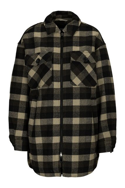 Replay Funktionsjacke Overshirt - kariert aus warmen Wollmischstoff mit Vis günstig online kaufen