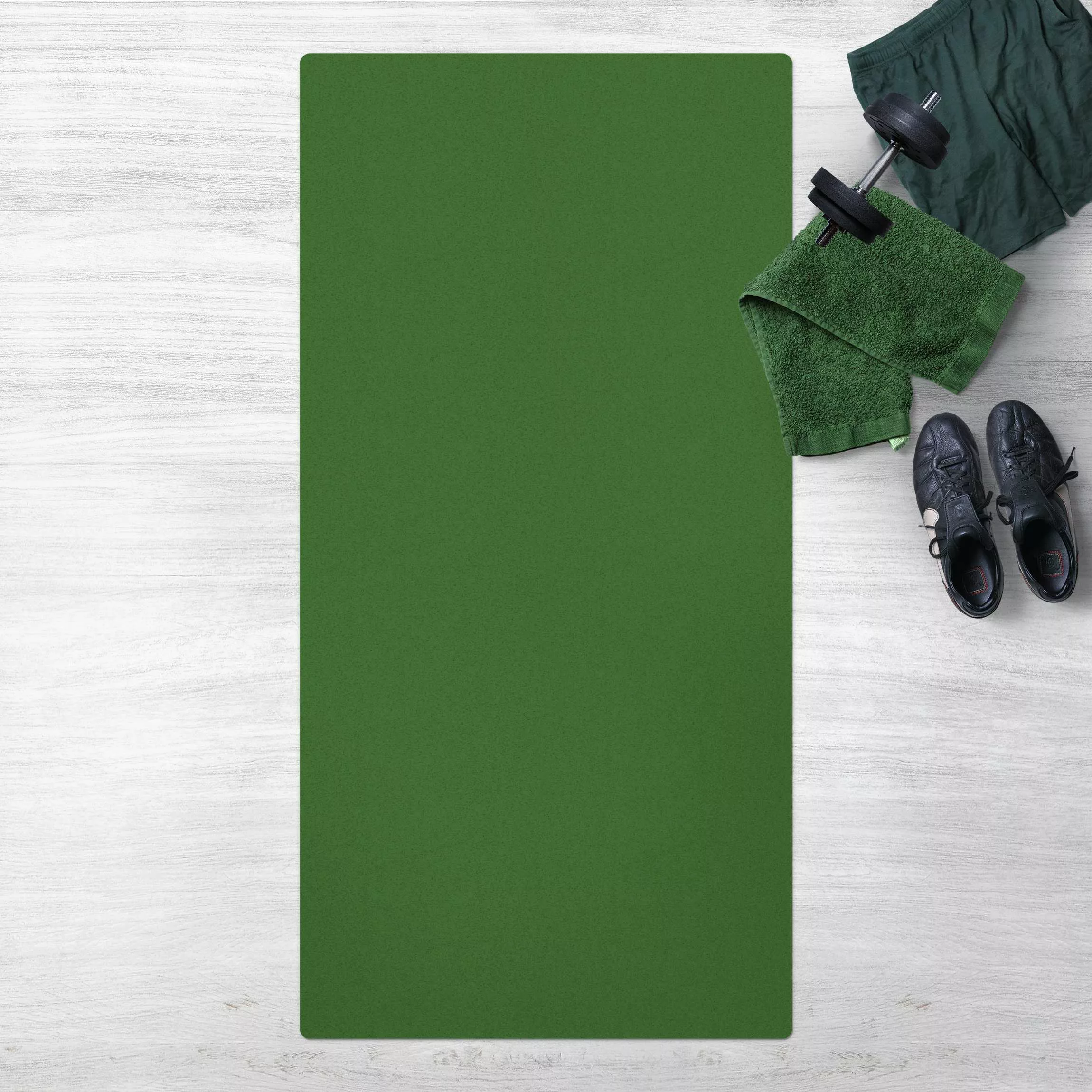 Kork-Teppich Colour Dark Green günstig online kaufen