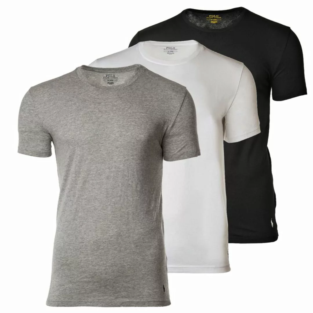 POLO RALPH LAUREN 3er Pack Herren T-Shirts, Rundhals, Halbarm, Baumwolle - günstig online kaufen