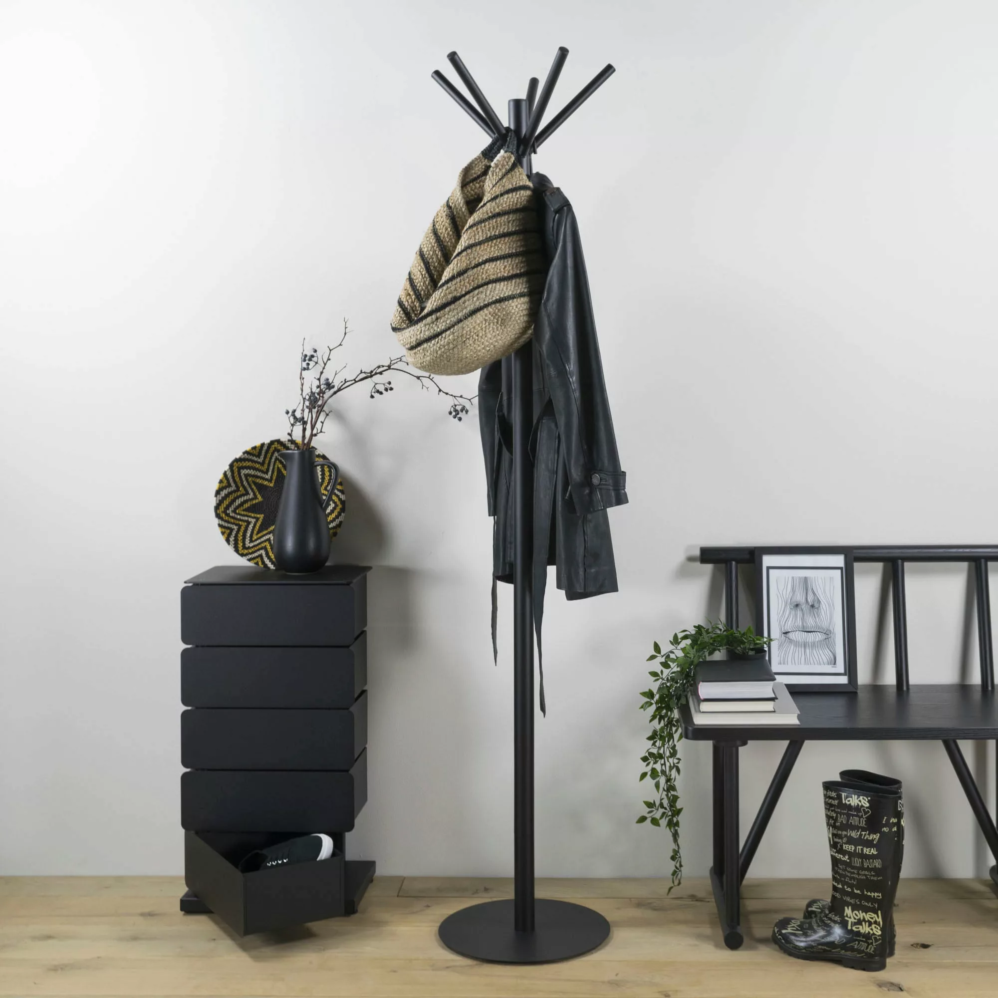Spinder Design Garderobenständer "Sticks", Metall, Breite 40 cm günstig online kaufen