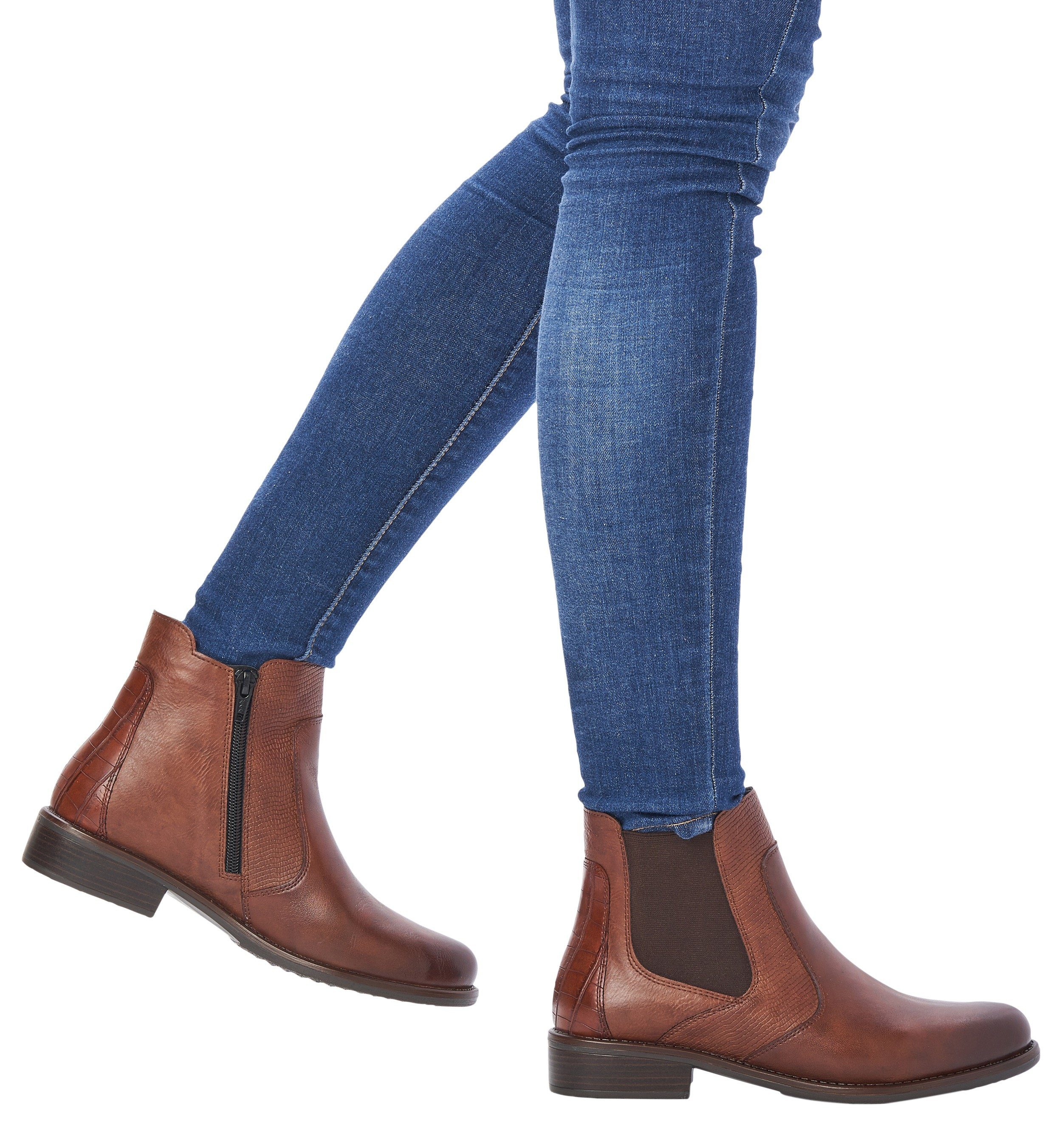 Remonte Chelseaboots, Blockabsatz, Stiefelette, Businesschuh, Besätze günstig online kaufen