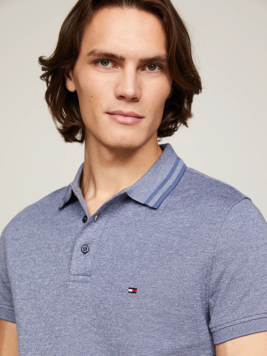 Tommy Hilfiger Poloshirt PRETWIST MOULINE SLIM FIT POLO mit melierter Optik günstig online kaufen