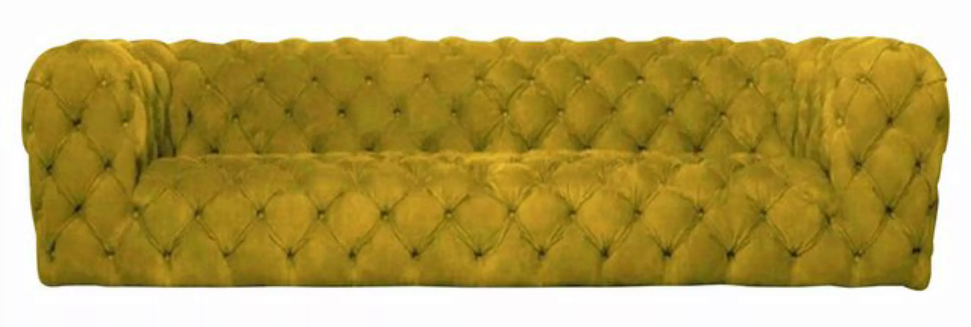 Xlmoebel Chesterfield-Sofa Gelbe Chesterfield Couch XXL Viersitzer Gemütlic günstig online kaufen