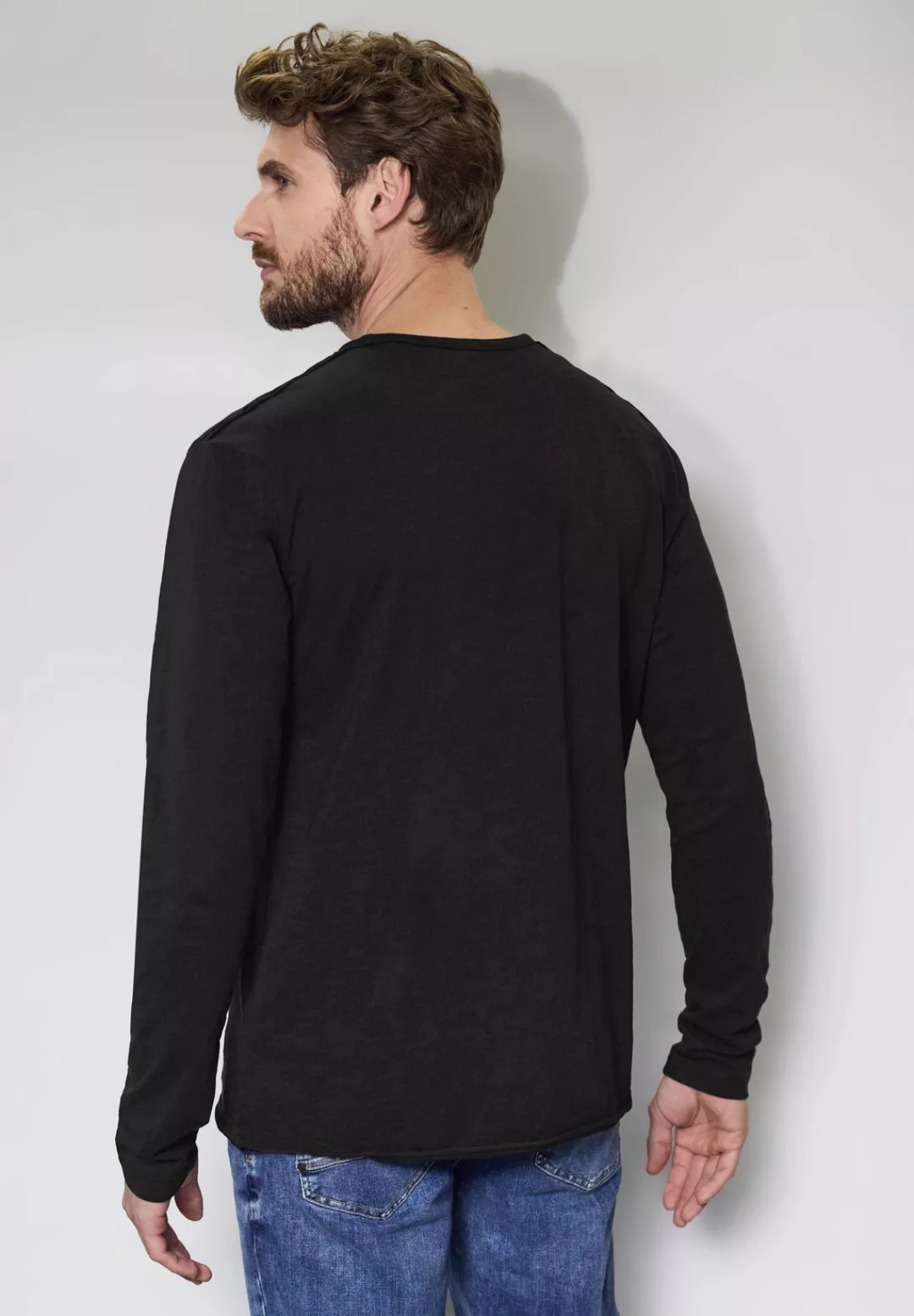 STREET ONE MEN Langarmshirt, aus reiner Baumwolle günstig online kaufen