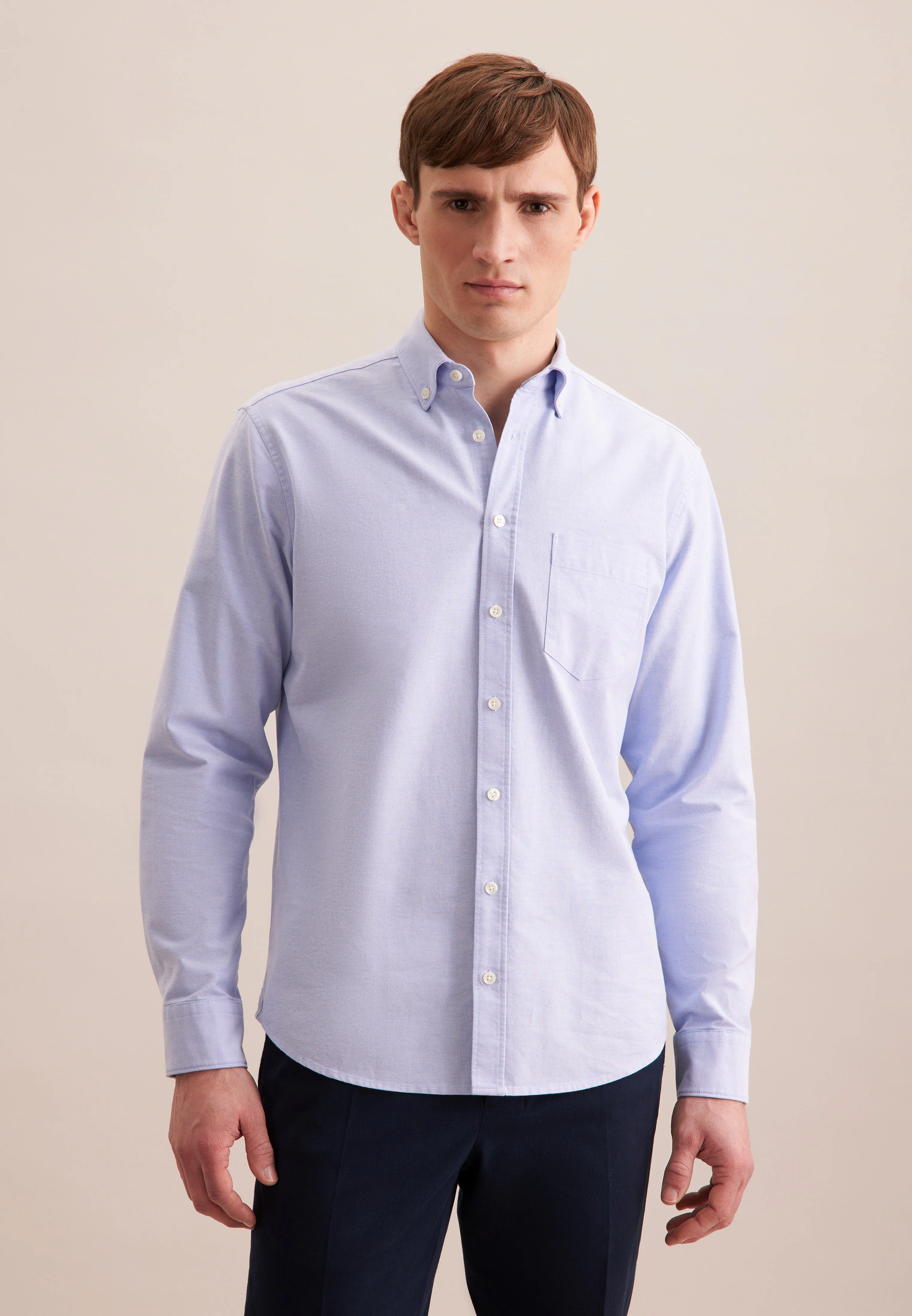 seidensticker Businesshemd, Regular 1/1 Button-Down-Kragen Uni günstig online kaufen