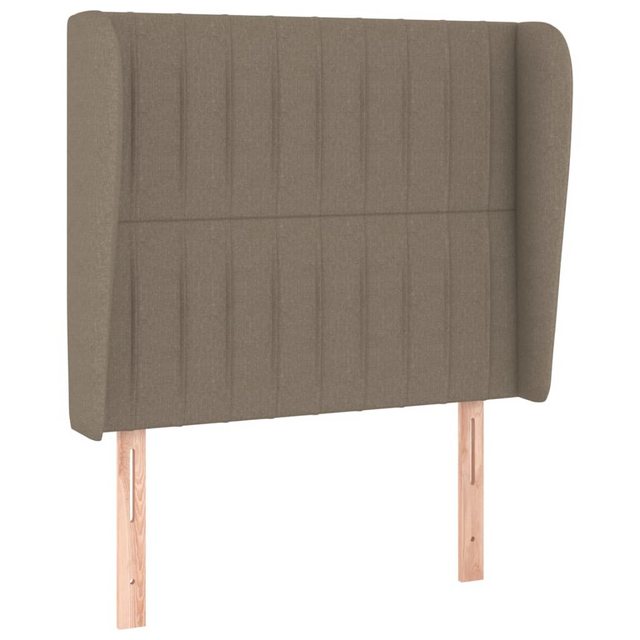 vidaXL Bett, Kopfteil mit Ohren Taupe 93x23x118/128 cm Stoff günstig online kaufen