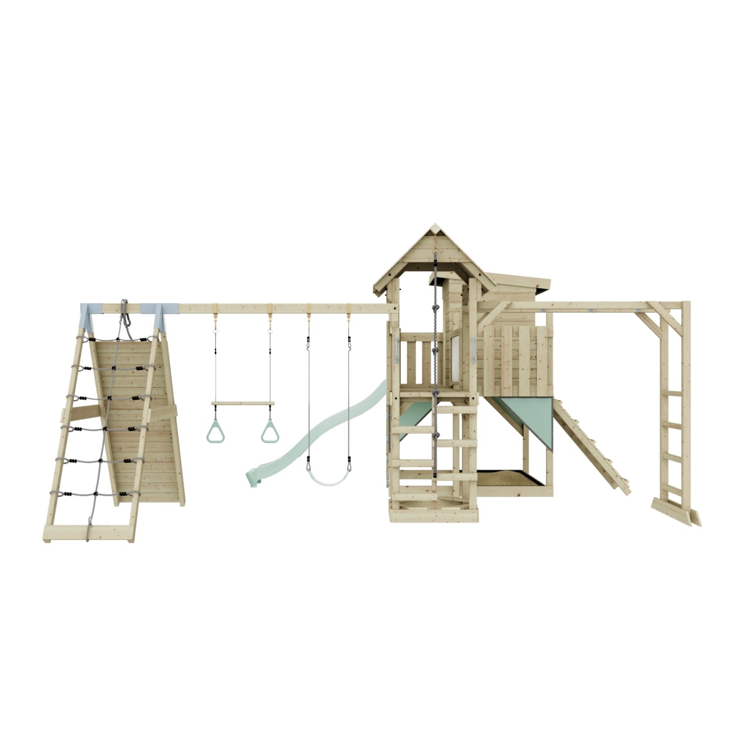 OutdoorToys Spielturm Lars mit Trapezschaukel Mintgrün günstig online kaufen
