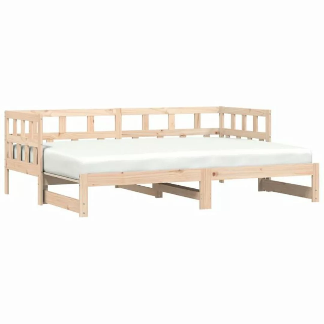 furnicato Bett Tagesbett Ausziehbar 80x200 cm Massivholz Kiefer günstig online kaufen