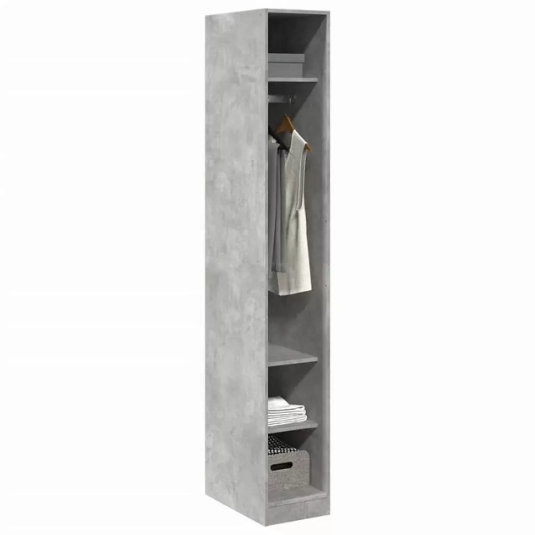 vidaXL Kleiderschrank Kleiderschrank Betongrau 30x50x200 cm Spanplatte günstig online kaufen