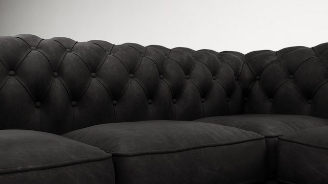 Xlmoebel Ecksofa Neu Chesterfield Eckcouch in L-Form mit Stoffbezug und Pol günstig online kaufen