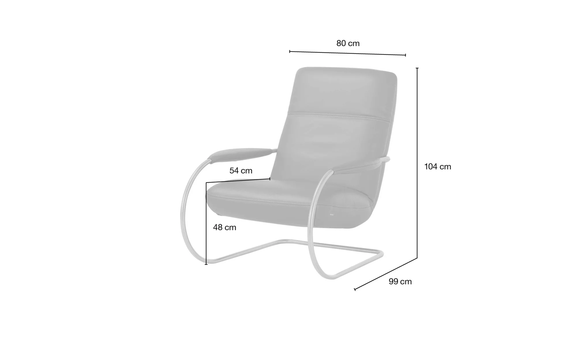 KOINOR Sessel  Jacy ¦ rot ¦ Maße (cm): B: 80 H: 104 T: 99.0 Polstermöbel > günstig online kaufen