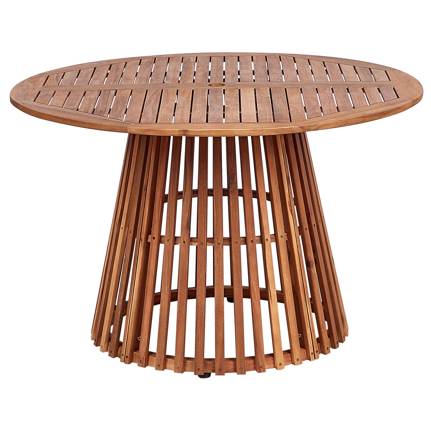 Beliani Runder Tisch AGELLO Heller Holzfarbton 120x120x74 günstig online kaufen