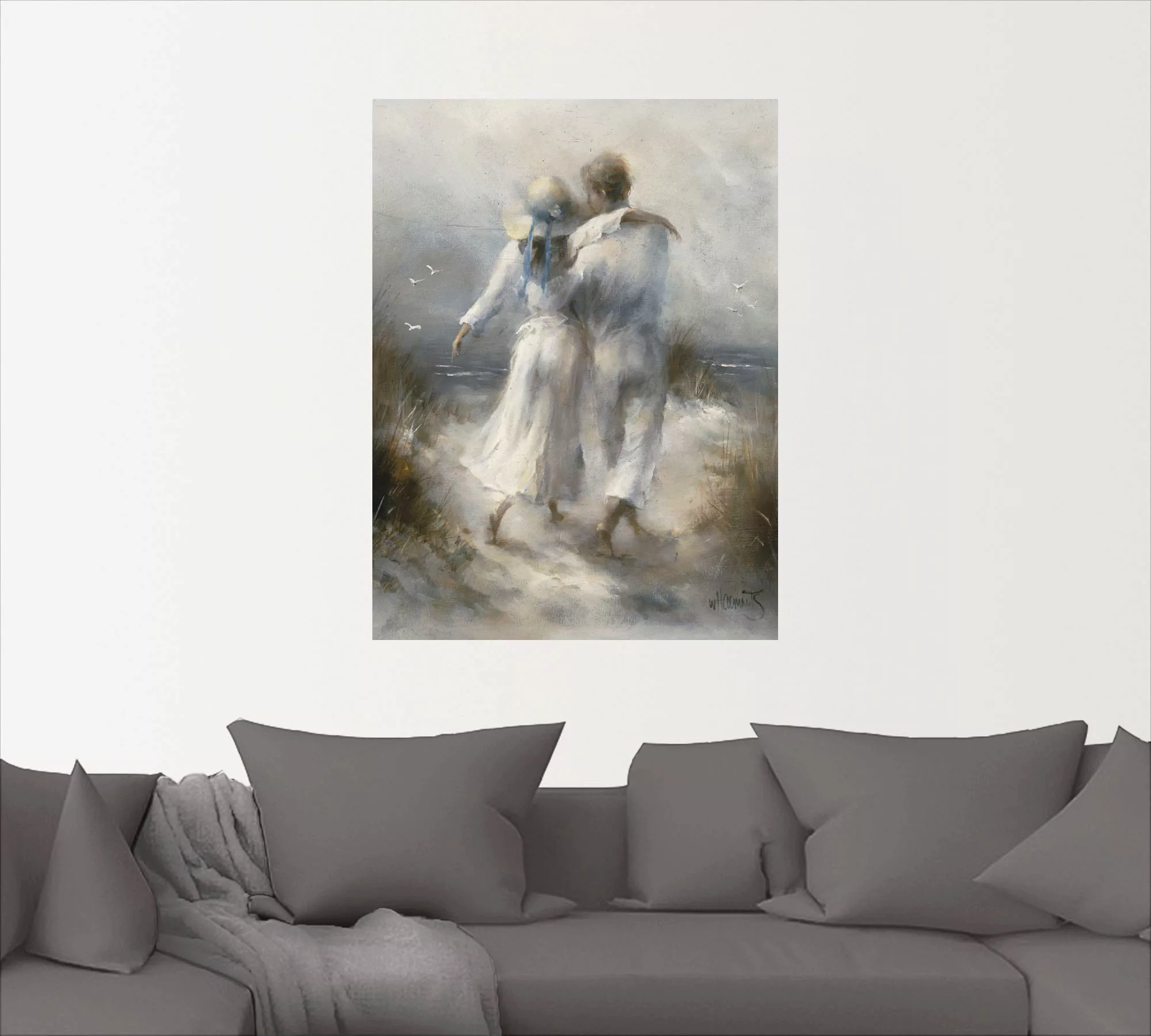 Artland Wandbild "Romantik", Paar, (1 St.), als Leinwandbild, Poster, Wanda günstig online kaufen
