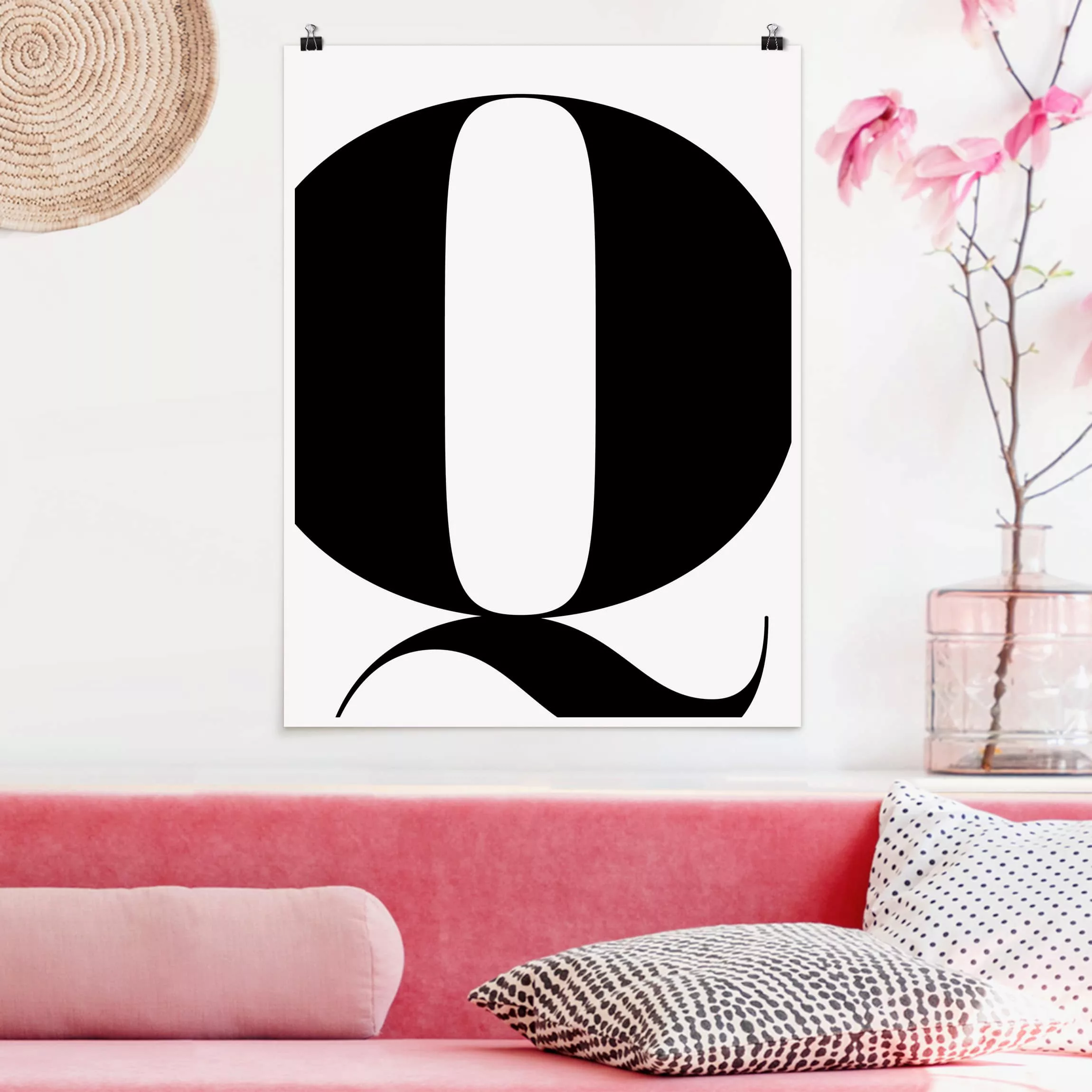 Poster Spruch - Hochformat Antiqua Letter Q günstig online kaufen