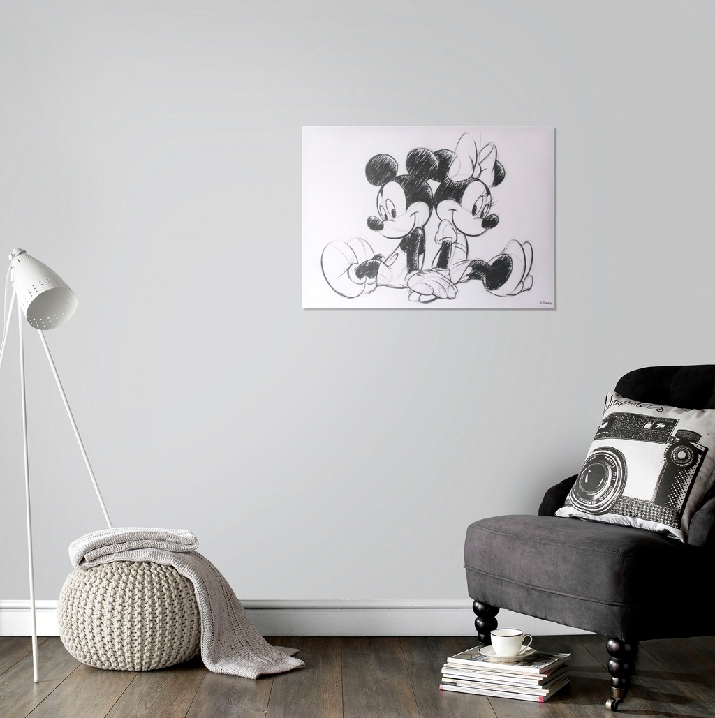 Disney Leinwandbild »Mickey Minnie Sketch Sitting«, (1 St.) günstig online kaufen