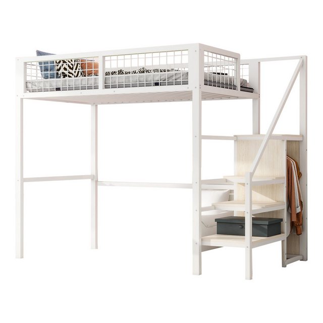 OKWISH Metallbett Kinderbett Einzelbett Stauraumbett Funktionsbett Hochbett günstig online kaufen