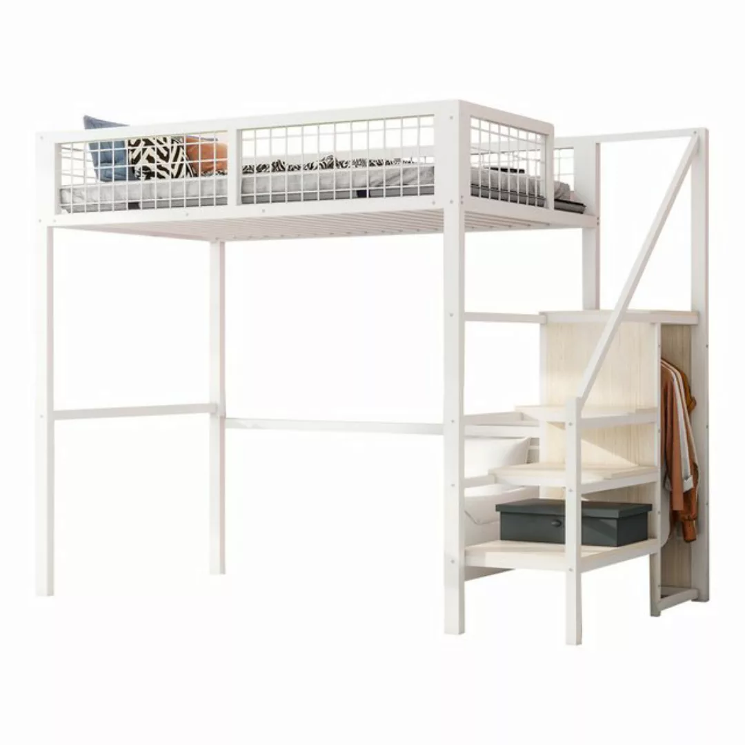 OKWISH Metallbett Kinderbett Einzelbett Stauraumbett Funktionsbett Hochbett günstig online kaufen