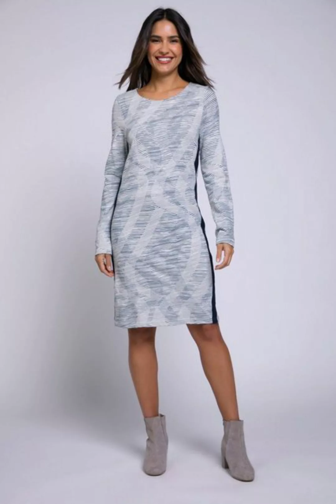 Gina Laura Jerseykleid Kleid Jacquard-Qualität Langarm günstig online kaufen